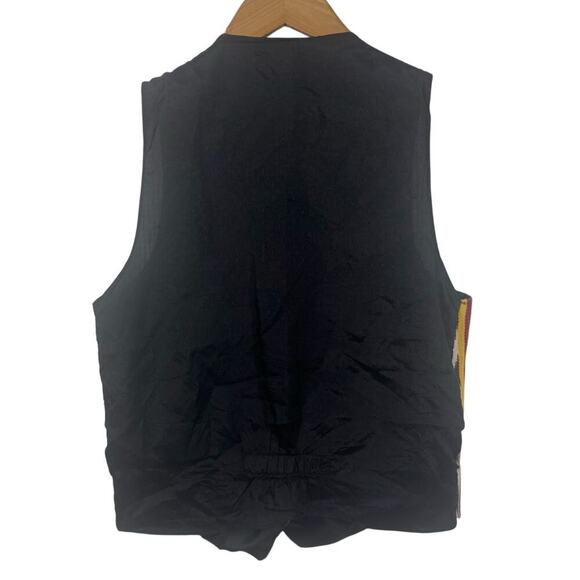XESSORIUM Vest Size M/L Rainbow Aztec Cotton Hand Made Button Up Festival Boho - Picture 2 of 8